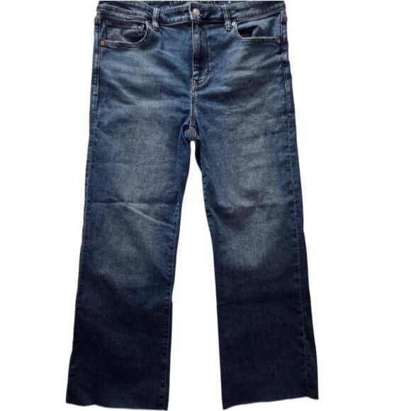 American Eagle High-Rise Kick Boot Crop Jeans | Next Level Stretch | Size 12 - Picture 1 of 11